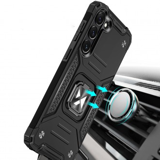 Wozinsky Ring Armor pro Samsung Galaxy S23+ pancéřový kryt magnetický držák kroužek černý