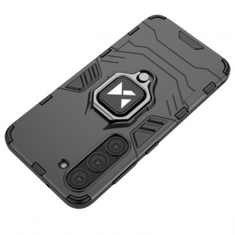 Wozinsky Ring Armor pro Samsung Galaxy S23+ pancéřový kryt magnetický držák kroužek černý