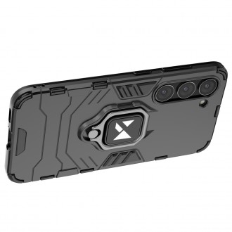 Wozinsky Ring Armor pro Samsung Galaxy S23+ pancéřový kryt magnetický držák kroužek černý