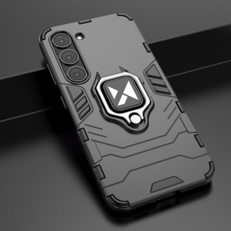 Wozinsky Ring Armor pro Samsung Galaxy S23+ pancéřový kryt magnetický držák kroužek černý