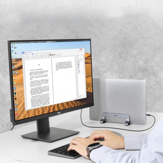 Ugreen hliníkový svislý stojan na notebook stříbrný (LP258)