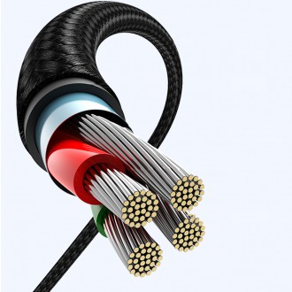 Ugreen 90° úhlový kabel USB C - USB 2.0 480 Mb/s 3A 3m černý (US176)