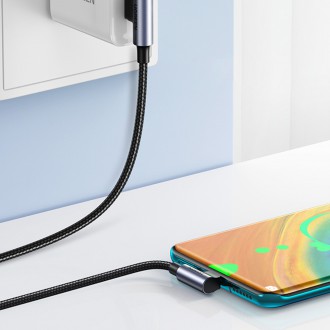 Ugreen 90° úhlový kabel USB C - USB 2.0 480 Mb/s 3A 3m černý (US176)