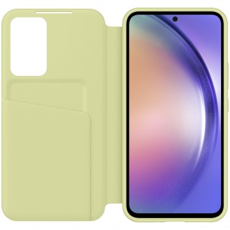 Pouzdro Samsung Smart View Wallet pro Samsung Galaxy A54 5G Cover with Smart Flip Window Card Wallet Lime Green (EF-ZA546CGEGWW)