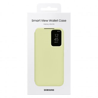 Pouzdro Samsung Smart View Wallet pro Samsung Galaxy A54 5G Cover with Smart Flip Window Card Wallet Lime Green (EF-ZA546CGEGWW)