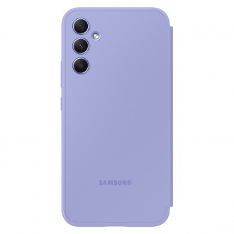 Pouzdro Samsung Smart View Wallet pro Samsung Galaxy A34 5G Cover with Smart Flip Window Card Wallet Berry (EF-ZA346CVEGWW)