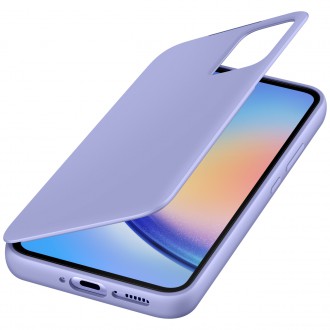 Pouzdro Samsung Smart View Wallet pro Samsung Galaxy A34 5G Cover with Smart Flip Window Card Wallet Berry (EF-ZA346CVEGWW)