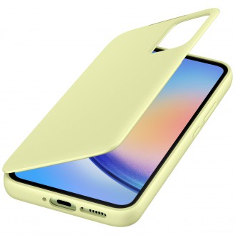 Pouzdro Samsung Smart View Wallet pro Samsung Galaxy A34 5G Cover with Smart Flip Window Card Wallet Lime (EF-ZA346CGEGWW)