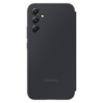 Pouzdro Samsung Smart View Wallet pro Samsung Galaxy A34 5G Cover with Smart Flip Window Card Wallet Black (EF-ZA346CBEGWW)