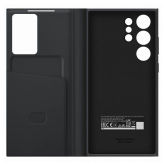 Pouzdro Samsung Smart View Wallet Case pro kryt Samsung Galaxy S23 Ultra s chytrým výklopným okénkem, peněženka na karty černá (EF-ZS918CBEGWW)