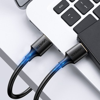 Ugreen kabel USB – USB 2.0 480 Mb/s 0,25 m černý (US102)