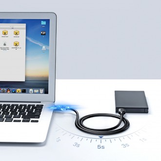 Ugreen kabel USB – USB 2.0 480 Mb/s 0,25 m černý (US102)