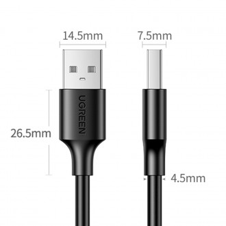 Ugreen kabel USB – USB 2.0 480 Mb/s 0,25 m černý (US102)
