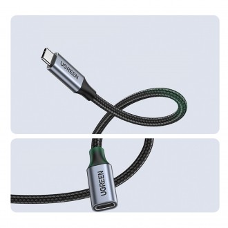 Ugreen prodlužovací kabel USB C 3.1 samec / samice 10 Gb/s 1 m šedý (US372)