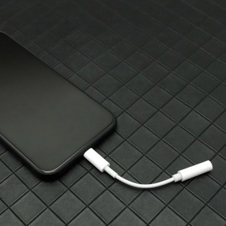 Adapter USB Type C to audio jack 3.5 mini jack black
