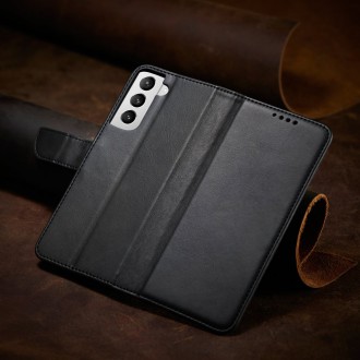 Magnet Case elegant bookcase type case with kickstand for Samsung Galaxy S21 FE black