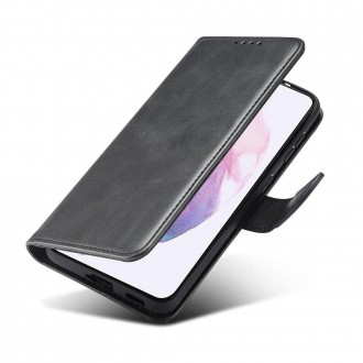 Magnet Case elegant case cover cover with a flap and stand function for Samsung Galaxy S22 Ultra black