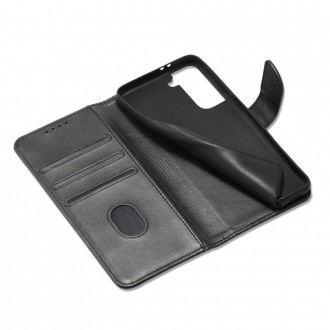 Magnet Case elegant case cover cover with a flap and stand function for Samsung Galaxy S22 Ultra black