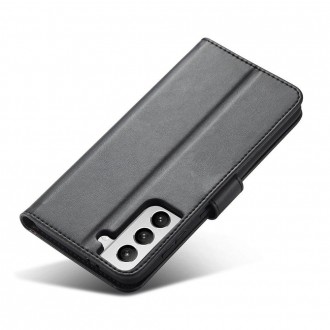 Magnet Case elegant case cover with a flap and stand function for Samsung Galaxy S22 black
