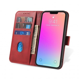 Pouzdro Magnet Case pro Samsung Galaxy S23+ flip cover stojánek na peněženku červený