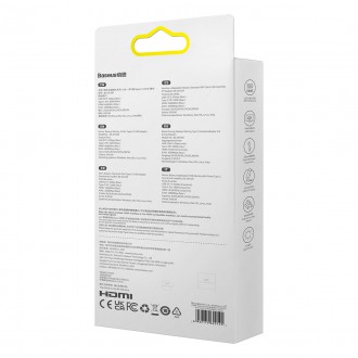 Baseus StarJoy HUB 6-port USB-C - 3x USB-A / 1x HDMI / 1x RJ45 / 1x USB-C PD šedá