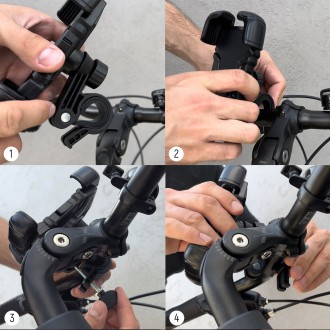 [RETURNED ITEM] Wozinsky strong phone holder for the handlebar of a bicycle, motorcycle, scooters black (WBHBK6)