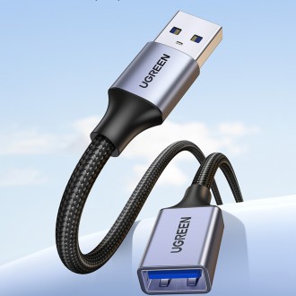 Ugreen prodlužovací kabel adaptéru USB (samec) - USB (samice) 3.0 5Gb/s 2m šedý (US115)
