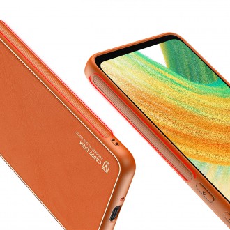 Dux Ducis Yolo elegant cover made of ecological leather for Samsung Galaxy A33 5G orange