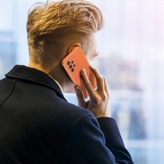 Dux Ducis Yolo elegant cover made of ecological leather for Samsung Galaxy A33 5G orange