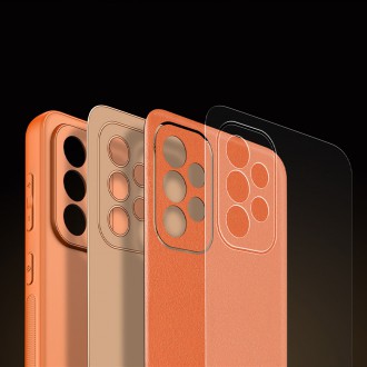 Dux Ducis Yolo elegant cover made of ecological leather for Samsung Galaxy A33 5G orange