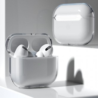 Pouzdro pro AirPods Pro 2 / AirPods Pro Hard Hard Kryt na sluchátka Transparentní (Pouzdro A)