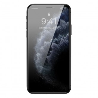 Baseus tempered glass for iPhone 11 Pro Max / iPhone XS Max Privacy Anti Spy (privatization) with speaker cover + positioner (SGBL061702) (case friend
