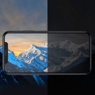 Baseus tempered glass for iPhone 11 Pro Max / iPhone XS Max Privacy Anti Spy (privatization) with speaker cover + positioner (SGBL061702) (case friend