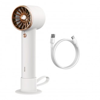 Baseus mini fan fan powerbank with built-in USB Type C cable 4000mAh white (ACFX010102)
