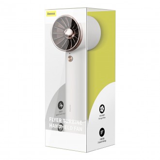 Baseus mini fan fan powerbank with built-in USB Type C cable 4000mAh white (ACFX010102)