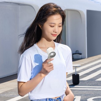 Baseus mini fan fan powerbank with built-in USB Type C cable 4000mAh white (ACFX010102)