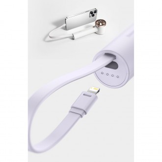 Baseus mini fan fan powerbank with built-in USB Type C cable 4000mAh white (ACFX010102)