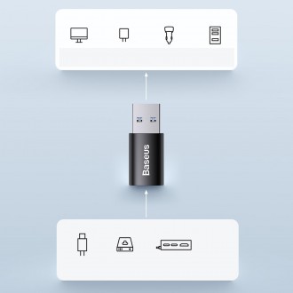 Baseus Ingenuity Series Mini USB 3.1 OTG to USB Type C adapter blue (ZJJQ000103)