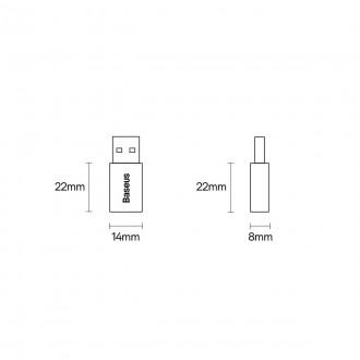 Baseus Ingenuity Series Mini USB 3.1 OTG to USB Type C adapter blue (ZJJQ000103)