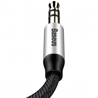 Baseus Yiven M30 stereo AUX 3.5 mm audio cable male mini jack 1m silver-black (CAM30-BS1)