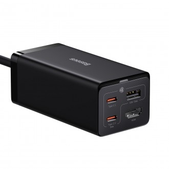 Rychlá nabíječka Baseus GaN5 Pro HUB HDMI 2 x USB-C / USB-A / HDMI 4K 30Hz 1,5m černá + USB-C kabel - USB-C 100W 40Gb/s (USB4) 1m (CCGP110201)