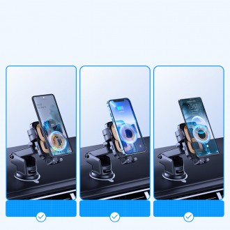 [RETURNED ITEM] JoyroomJR-ZS246 Dual-Coil Wireless Car Charger Holder (Dashboard)-Black