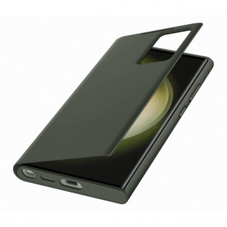 Pouzdro Samsung Smart View Wallet pro Samsung Galaxy S23 Ultra Case s Smart Flip Window Card Wallet khaki (EF-ZS918CGEGWW)