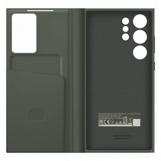 Pouzdro Samsung Smart View Wallet pro Samsung Galaxy S23 Ultra Case s Smart Flip Window Card Wallet khaki (EF-ZS918CGEGWW)