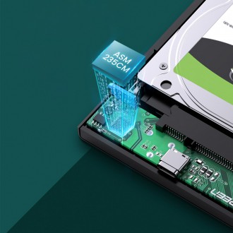 Ugreen kryt adaptéru pro SATA 2,5´´ 6TB disk USB-C 3.0 černý (US221)