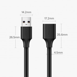 Ugreen prodlužovací kabel USB (samec) - USB (samice) 2.0 480 Mbps 3 m černý (US103)