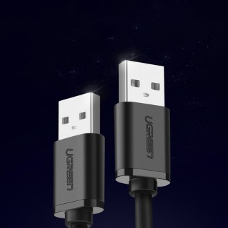 Ugreen kabel USB – USB 2.0 480 Mb/s 1,5 m černý (US102)
