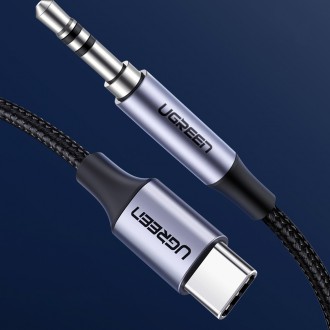 Ugreen kabel USB C - mini jack 3,5 mm 1 m šedý (AV143)