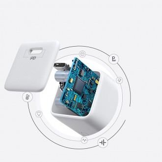 Joyroom Fast USB Type C Wall Charger 25W 3A EU Plug White (L-P251)