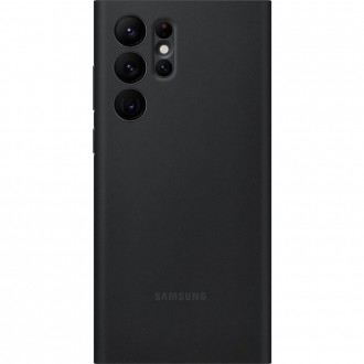 Samsung Smart Clear View Standing Cover Case Antibacterial Samsung Galaxy S22 Ultra Smart Flip Case Black (EF-ZS908CBEGEE)